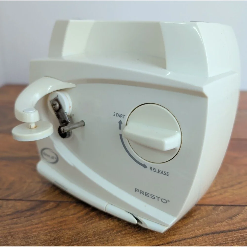 Presto 05642 Above All Under Cabinet Electric Can Opener White Space Saver 120 V